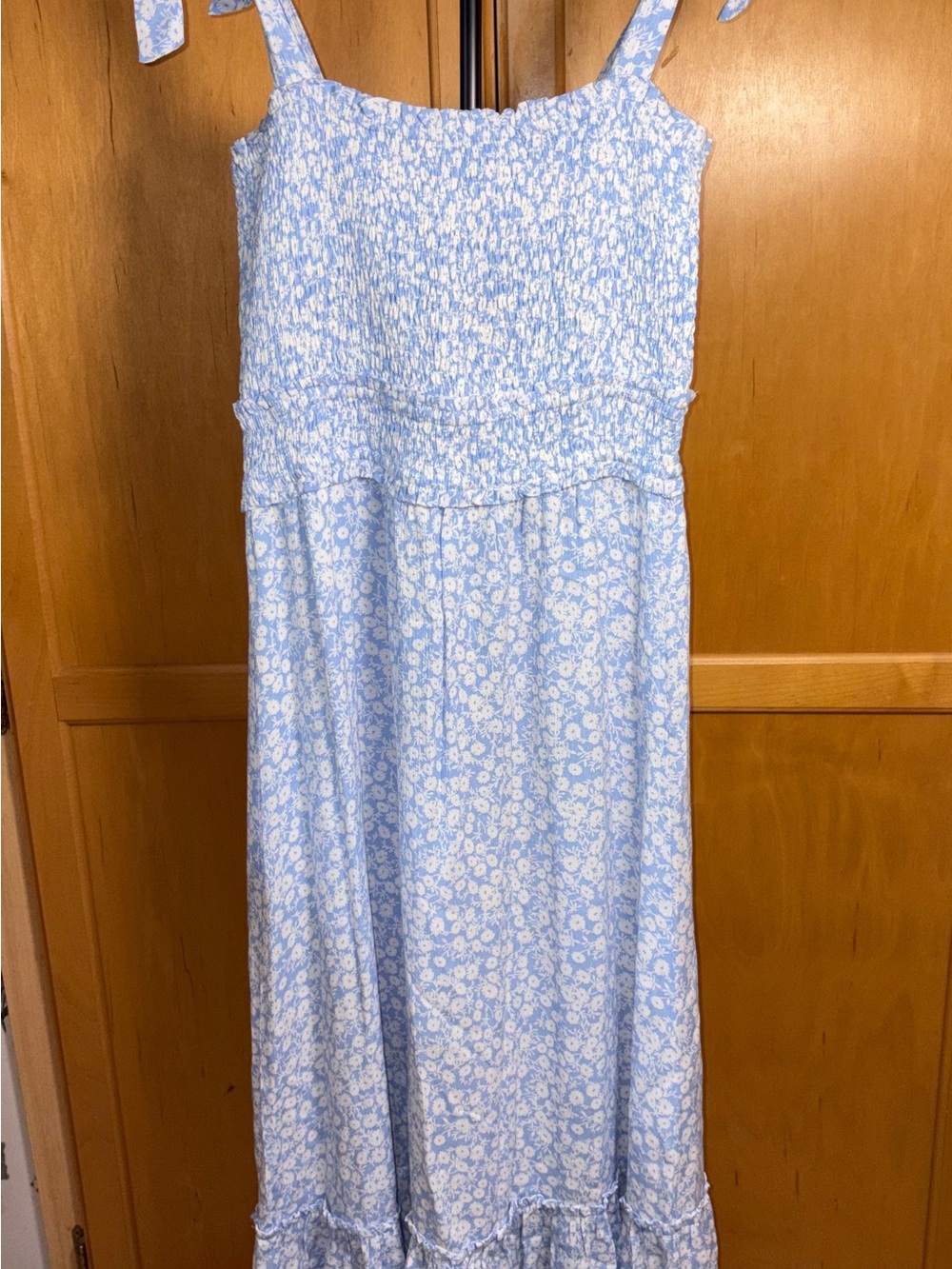 Lost + Wander Bluebelle Floral Smocked Midi Dress Womens Small CottageCore - Picture 3 of 11